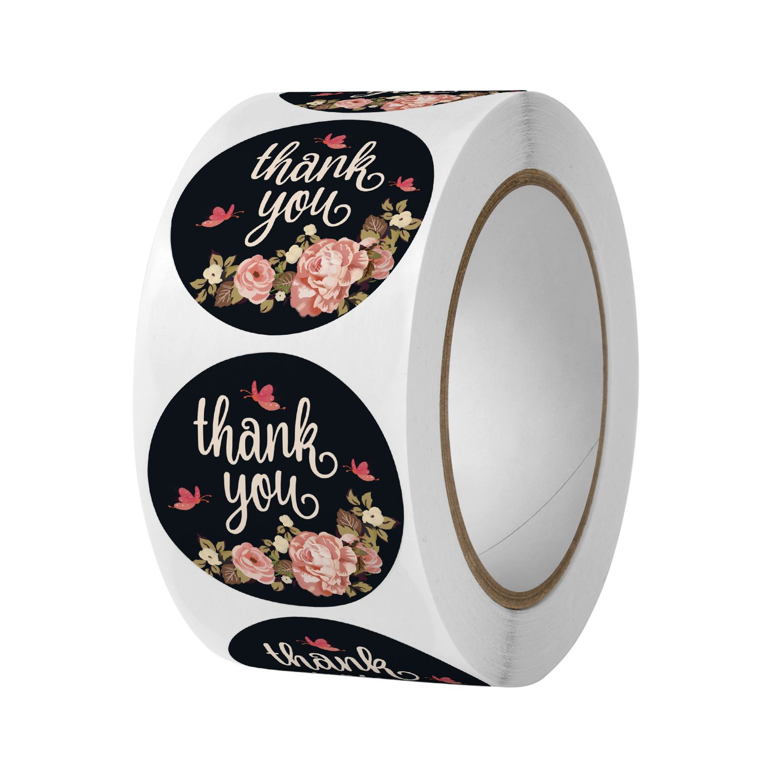 500pcs (1roll) Thank you note stickers, Thankyou Stickers | business packaging gift box Stickers for Small Business Self-Adhesive & Waterproof Stickers with Beautiful Design | Strong and Durable