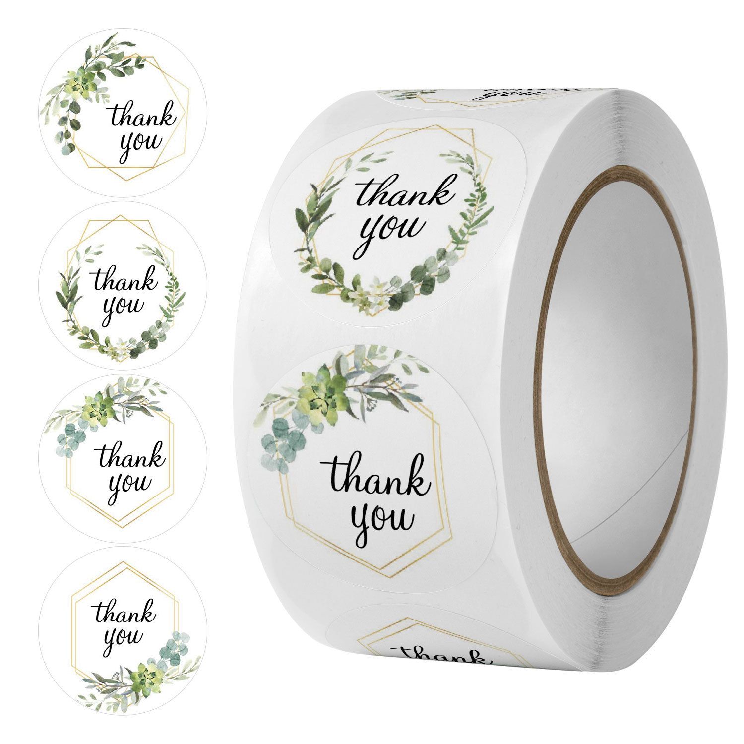 500pcs (1roll) Thank you note stickers, Thankyou Stickers | business packaging gift box Stickers for Small Business Self-Adhesive & Waterproof Stickers with Beautiful Design | Strong and Durable