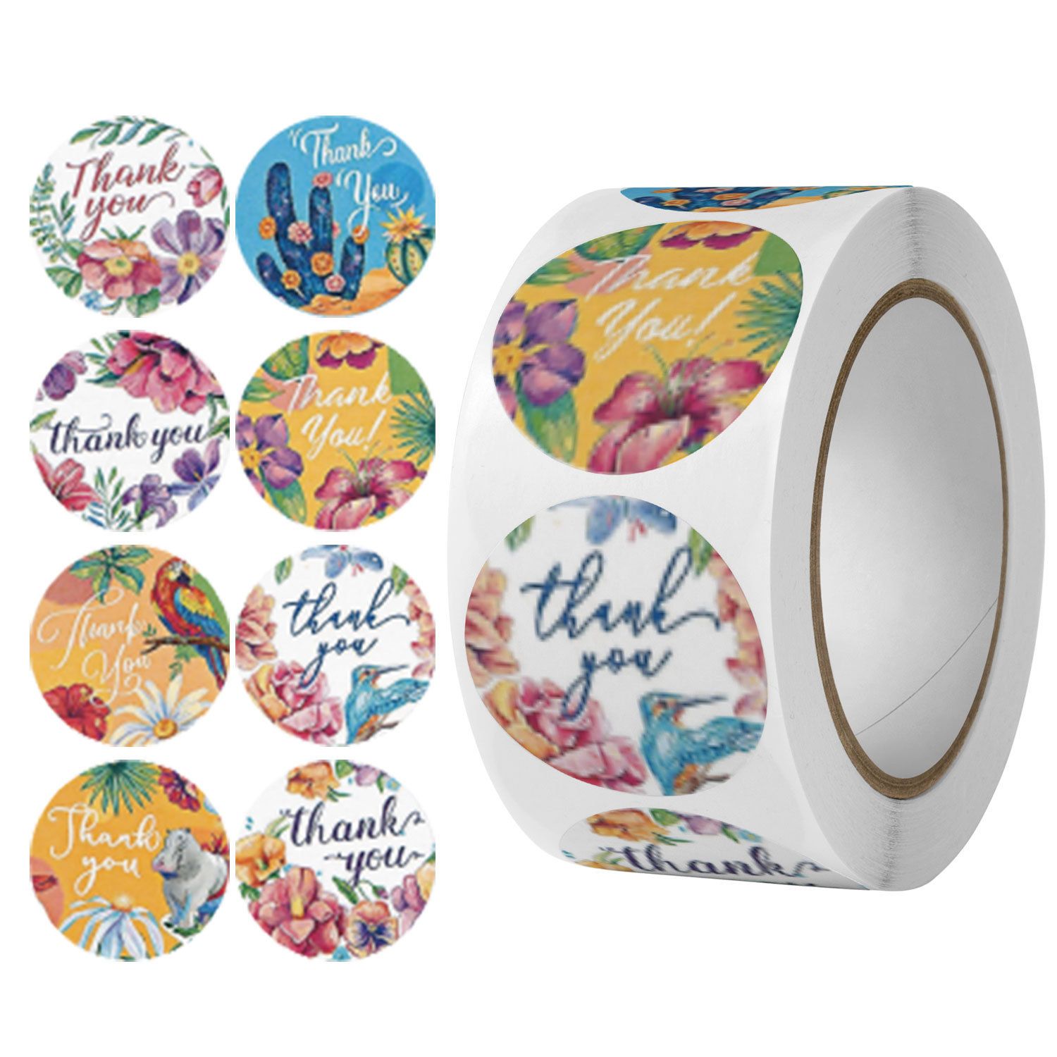 500pcs (1roll) Thank you note stickers, Thankyou Stickers | business packaging gift box Stickers for Small Business Self-Adhesive & Waterproof Stickers with Beautiful Design | Strong and Durable