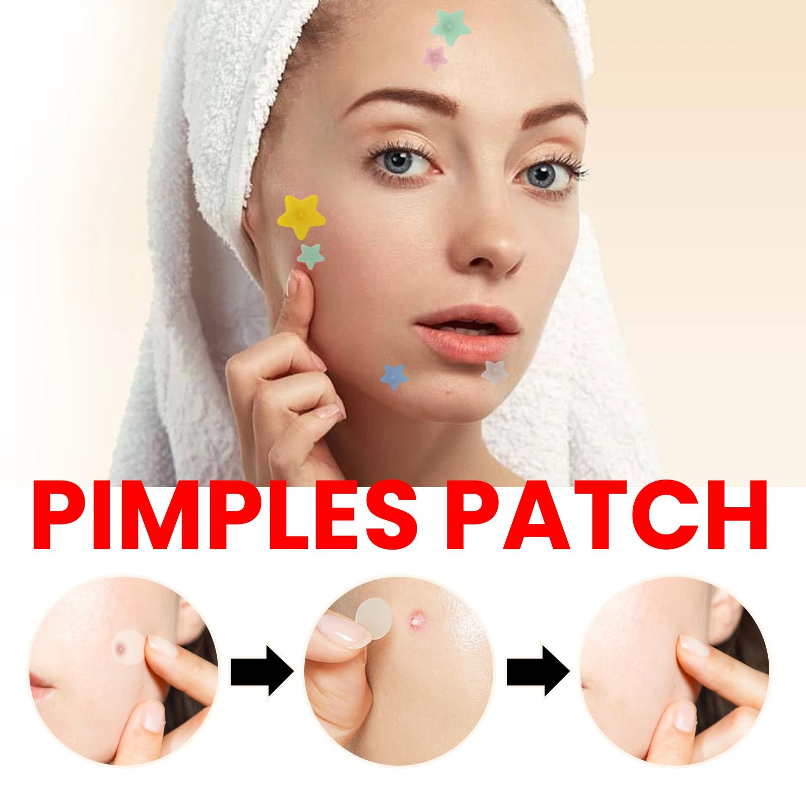 200pcs Pimple Patch Repair Acne Patch Facial Skin Care Fade Blemishes Pimple Marks Closed Acne Blemishes Cover Acne Pimple Repair Patch