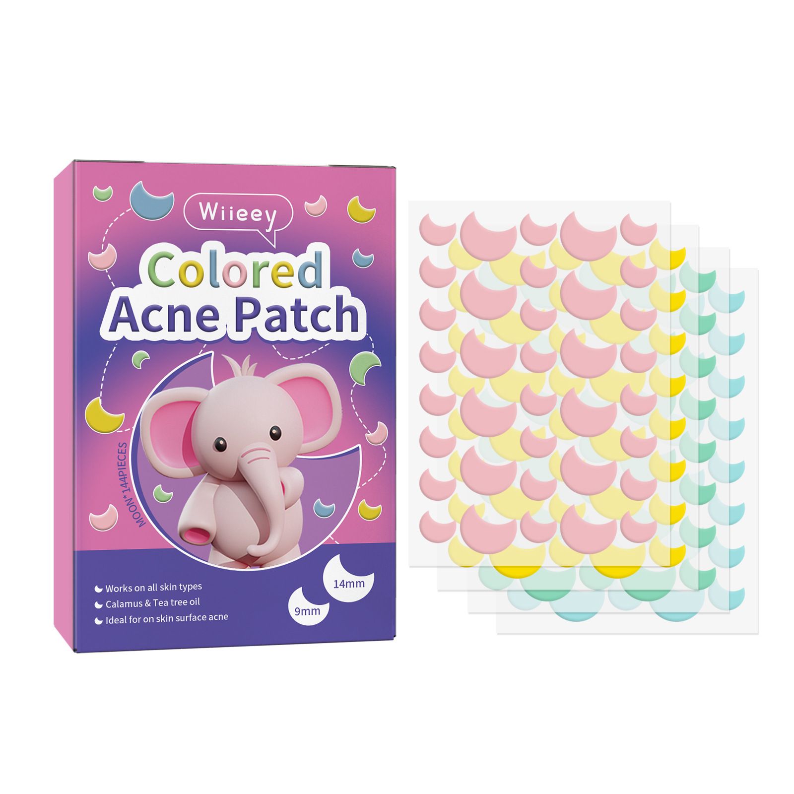 144PCS Star Pimple Patch Acne Colorful Invisible Acne Removal Skin Care Stickers Concealer Face Spot Beauty Makeup Tools