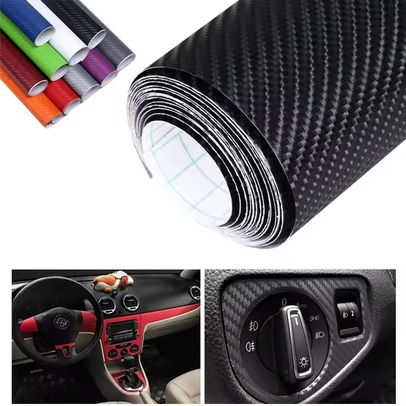 30cmx127cm 3D Carbon Fiber Vinyl Car Wrap Sheet Roll Film Car stickers and Decals Car Styling