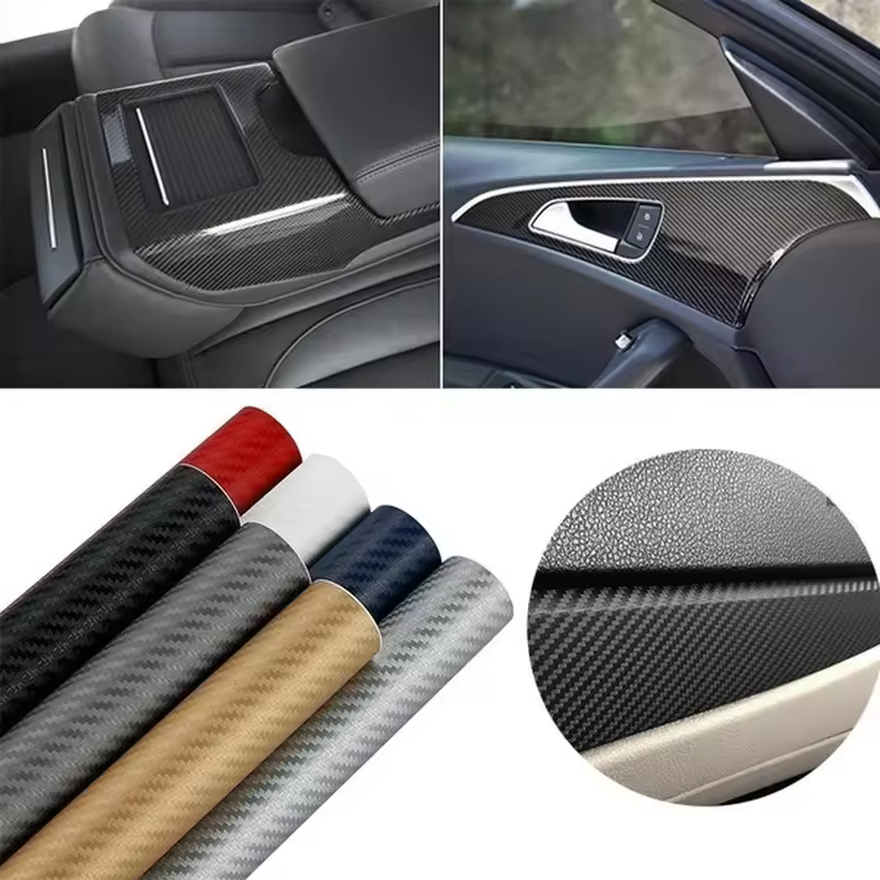 30cmx127cm 3D Carbon Fiber Vinyl Car Wrap Sheet Roll Film Car stickers and Decals Car Styling
