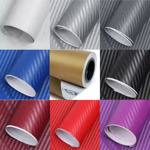30cmx127cm 3D Carbon Fiber Vinyl Car Wrap Sheet Roll Film Car stickers and Decals Car Styling