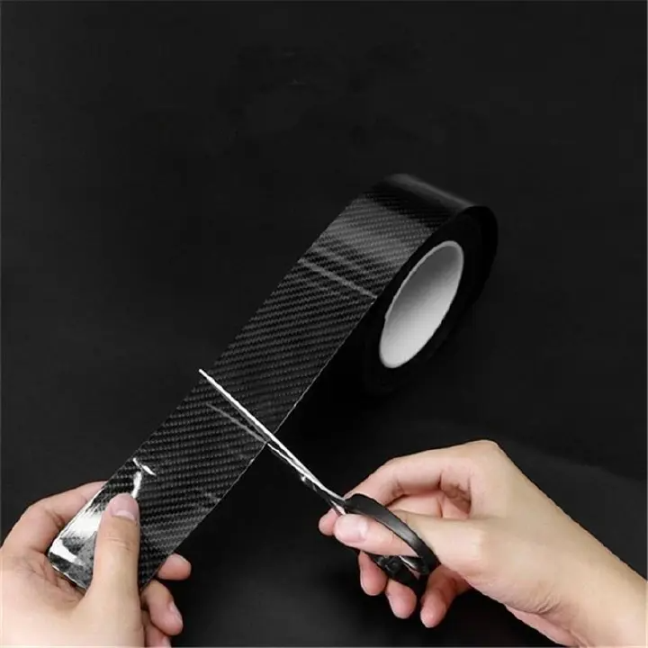 1m/3m/5m 3D Carbon Fiber Car Stickers Door Sill Scuff Anti Scratch Tape Protection Film Matte Carbon Fiber Tape