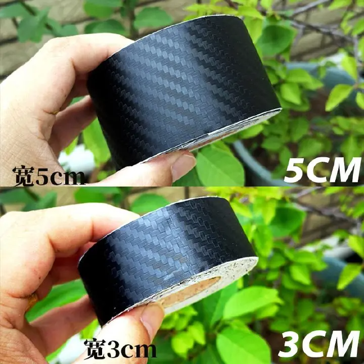 1m/3m/5m 3D Carbon Fiber Car Stickers Door Sill Scuff Anti Scratch Tape Protection Film Matte Carbon Fiber Tape