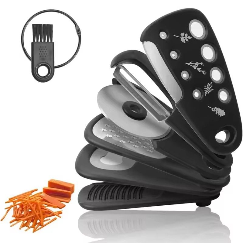 Stackable Kitchen Tools 6 Pieces Melon Shaver Cutter Garlic Grinder Can Opener Cheese Shaver Pizza Tool Cosas De Cocina New