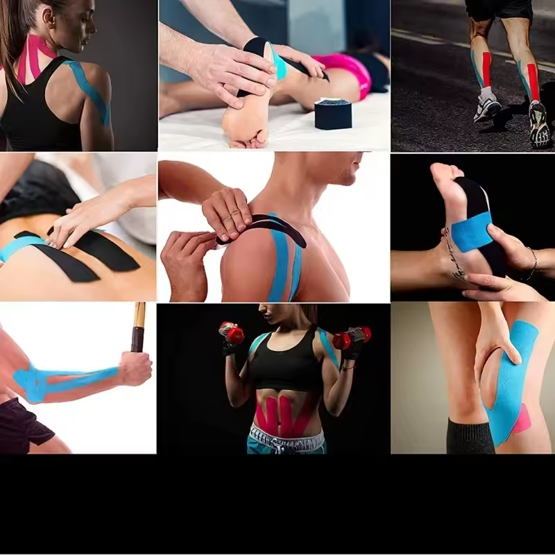 1 pcs Kinesiology Tape Perfect Support for Athletic Sports, 5-10 cm Sports Kinesio Tape Muscle Kinesiology Elastic Knee Pain Relief Strain Patch Athletic Recovery Stickers Fitness Bandages