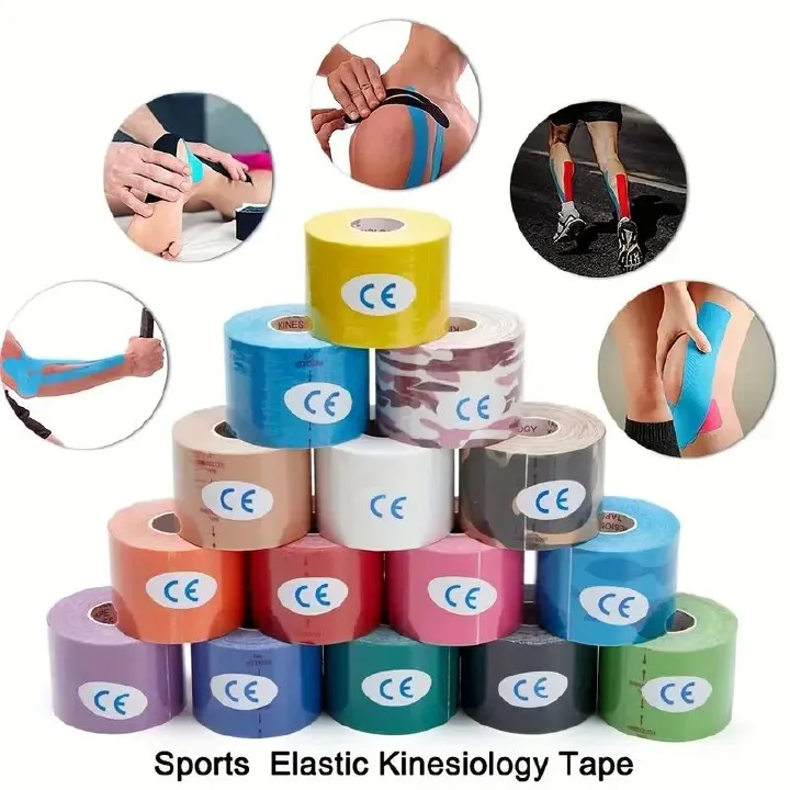 1 pcs Kinesiology Tape Perfect Support for Athletic Sports, 5-10 cm Sports Kinesio Tape Muscle Kinesiology Elastic Knee Pain Relief Strain Patch Athletic Recovery Stickers Fitness Bandages