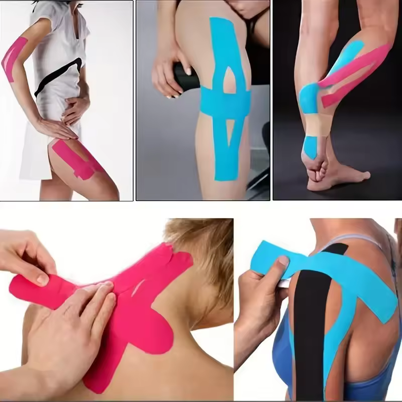 1 pcs Kinesiology Tape Perfect Support for Athletic Sports, 5-10 cm Sports Kinesio Tape Muscle Kinesiology Elastic Knee Pain Relief Strain Patch Athletic Recovery Stickers Fitness Bandages