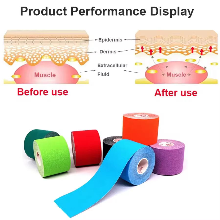 Sports Waterproof Kinesiology Tape Stickers Athletic Bandage Muscle Recovery Protector Strapping Pain Relief Tennis Gym
