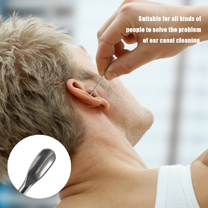 6Pcs/set ear cleaner Ear Wax Pickers Stainless Steel Earpick Wax Remover piercing kit earwax Curette Spoon Care Ear Clean Tools