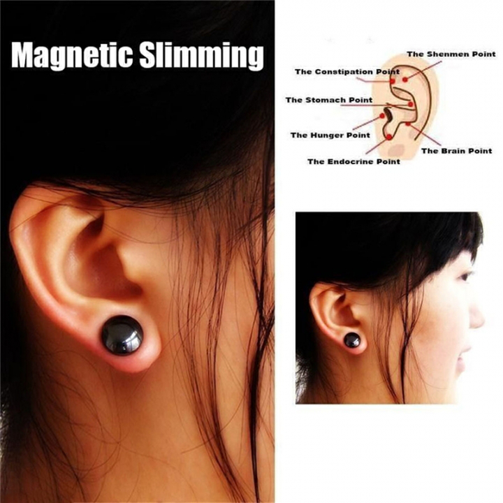1 Pair/5 pair Magnetic Slimming Earrings Weight Lose Slimming Auricular Therapy Slim Ear Studs Patch Fat Burning Health Jewelry