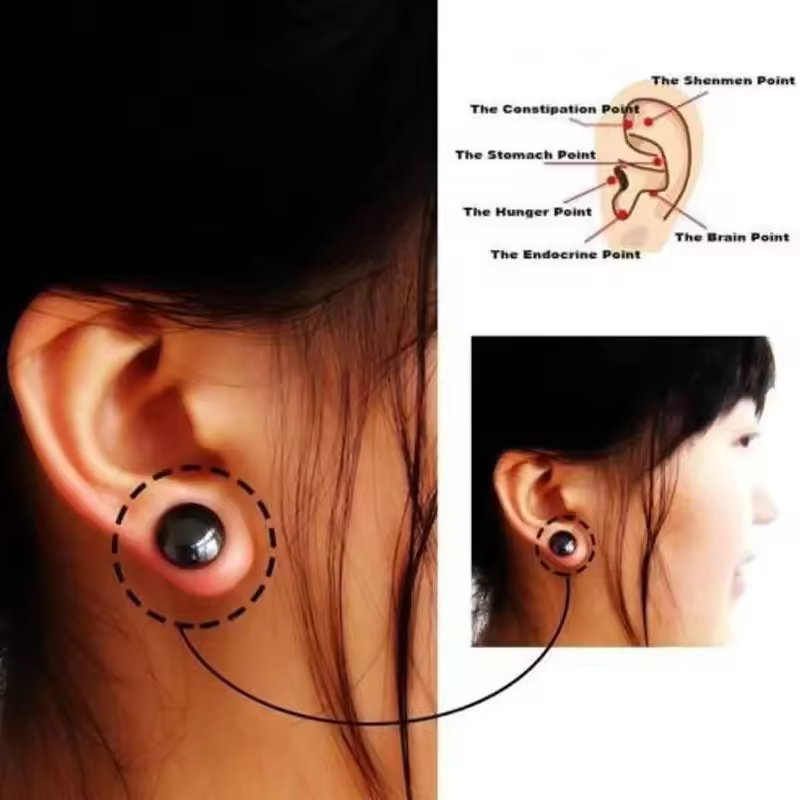 1 Pair/5 pair Magnetic Slimming Earrings Weight Lose Slimming Auricular Therapy Slim Ear Studs Patch Fat Burning Health Jewelry