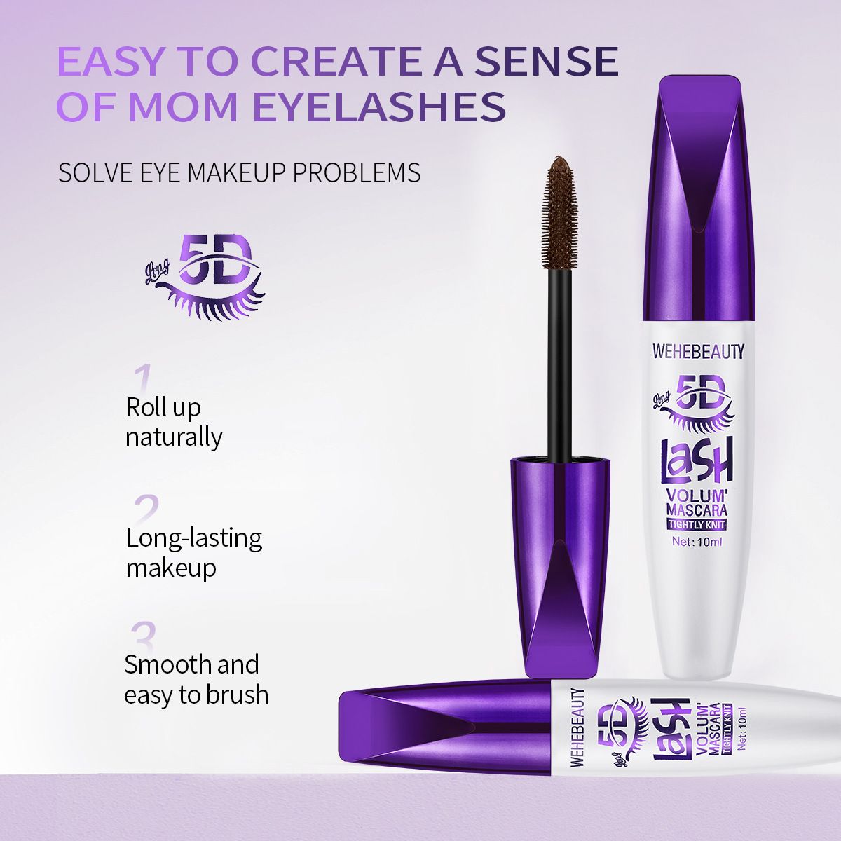 5D Extreme Volume Lash Mascara,Waterproof And Long-Lasting,Natural Thickening And Curling Eyelash Extension