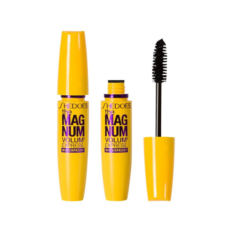 1pc Black Mascara Thickening, Lengthening, Curling, Waterproof Liquid Fiber Mascara