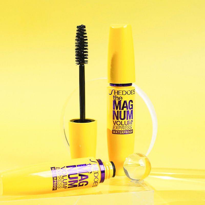 1pc Black Mascara Thickening, Lengthening, Curling, Waterproof Liquid Fiber Mascara
