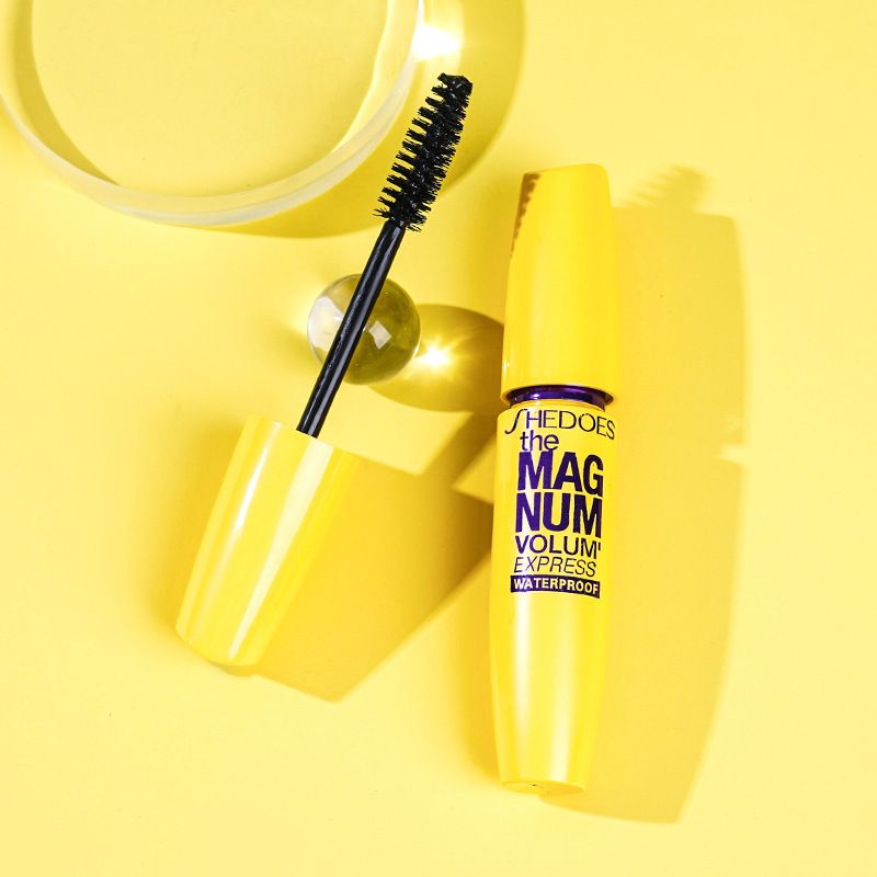 1pc Black Mascara Thickening, Lengthening, Curling, Waterproof Liquid Fiber Mascara