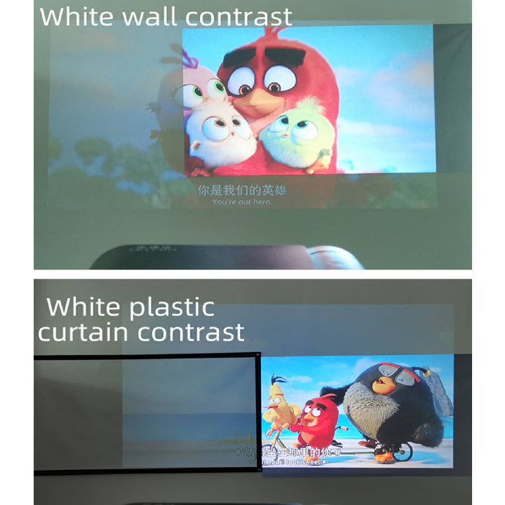 Simple Curtain Anti-Light 60 72 84 100 120 Inches Projection Screens Home Outdoor Office Portable 3D HD Projector