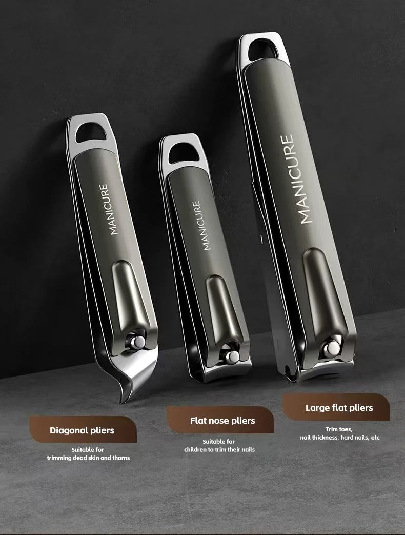 Portable Nail Scissors set Manicure Set Pedicure kit Stainless Steel Nail Clippers Tool Travel Grooming Case