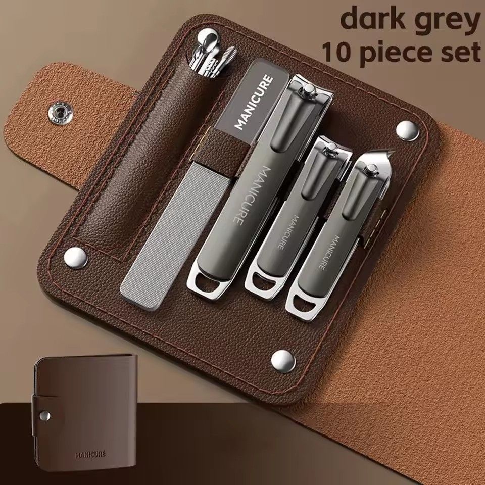 Portable Nail Scissors set Manicure Set Pedicure kit Stainless Steel Nail Clippers Tool Travel Grooming Case