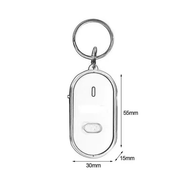 1 pcs /2 pcs Anti-Lost Key Finder Keychain Flashing Beeping Alarm Key Locator Sound Control Smart Finder With LED Whistle Women's Men's Gift