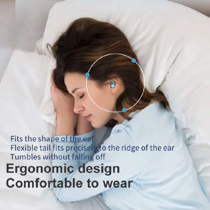 Sleep Noise Prevention Earplugs Snore Reducing Aids Swimming Earplugs Sleeping Ear Plugs Soft Silicone Waterproof Earbud ,Ear Plugs For Swim Sleep & Travel & Work Reusable Comfy