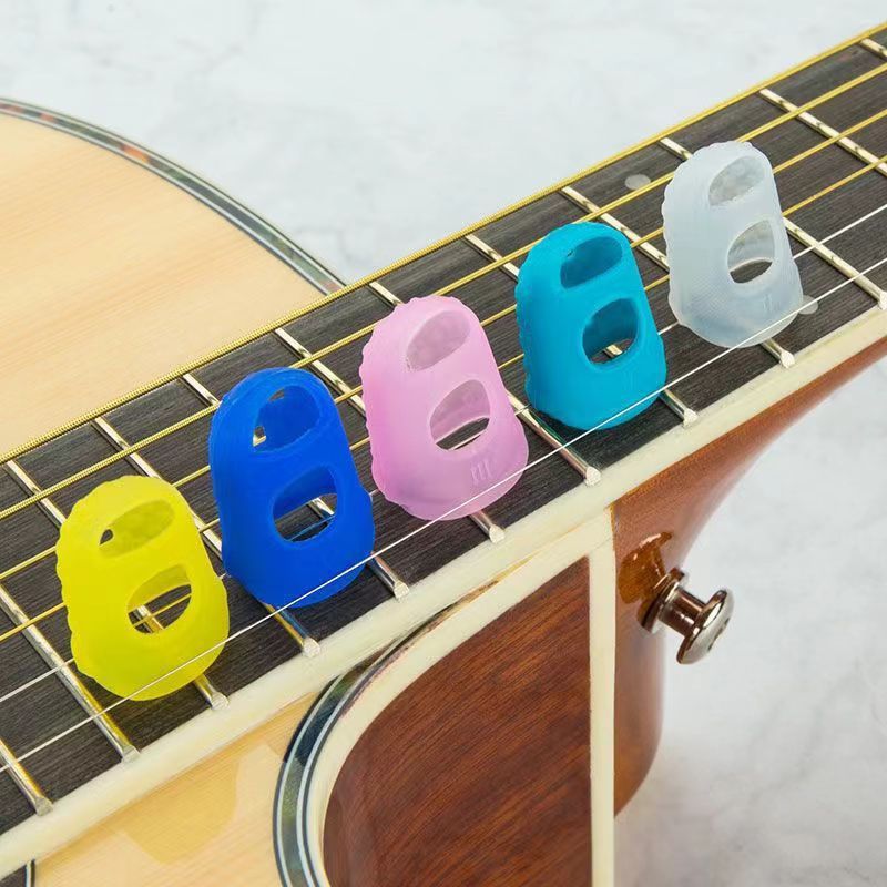 5 PCS/Set Thickened Universal Finger Silicone Guitar String Finger Cover Finger Protective Cover Wear-Resistant And Non-Slip