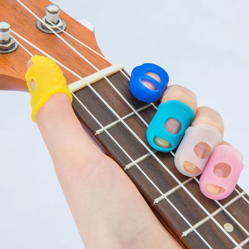 5 PCS/Set Thickened Universal Finger Silicone Guitar String Finger Cover Finger Protective Cover Wear-Resistant And Non-Slip