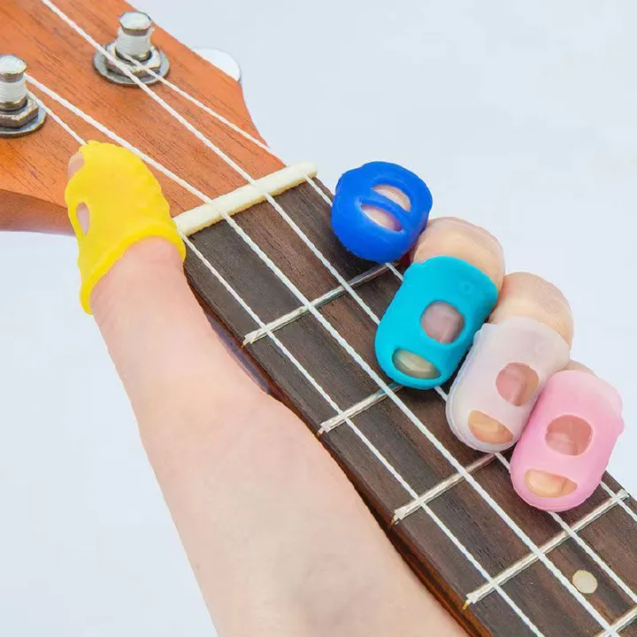 5 PCS/Set Thickened Universal Finger Silicone Guitar String Finger Cover Finger Protective Cover Wear-Resistant And Non-Slip