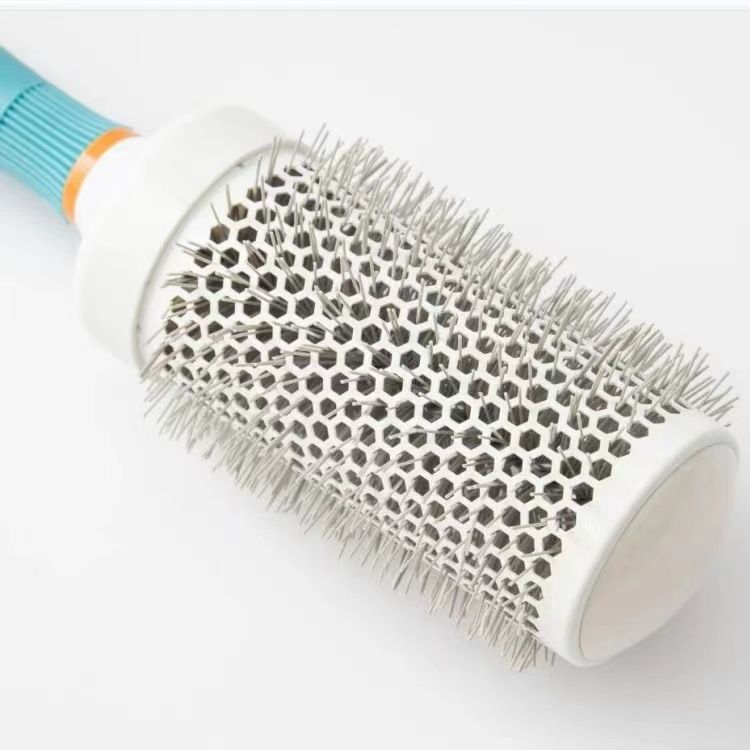 Hair Comb Professional Salon Hair Brush Hair Styling Hairbrush Hairdressing Comb Round Curly Hair Rollers Tools Blue
