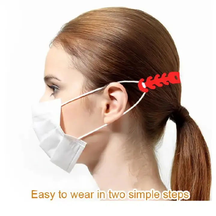 10pcs Mask Holder Silicone World Adjustable Anti-slip Silicone Mask hook Mask Ear Grips Saver ClipExtension Hook Masks Buckle Holder attache