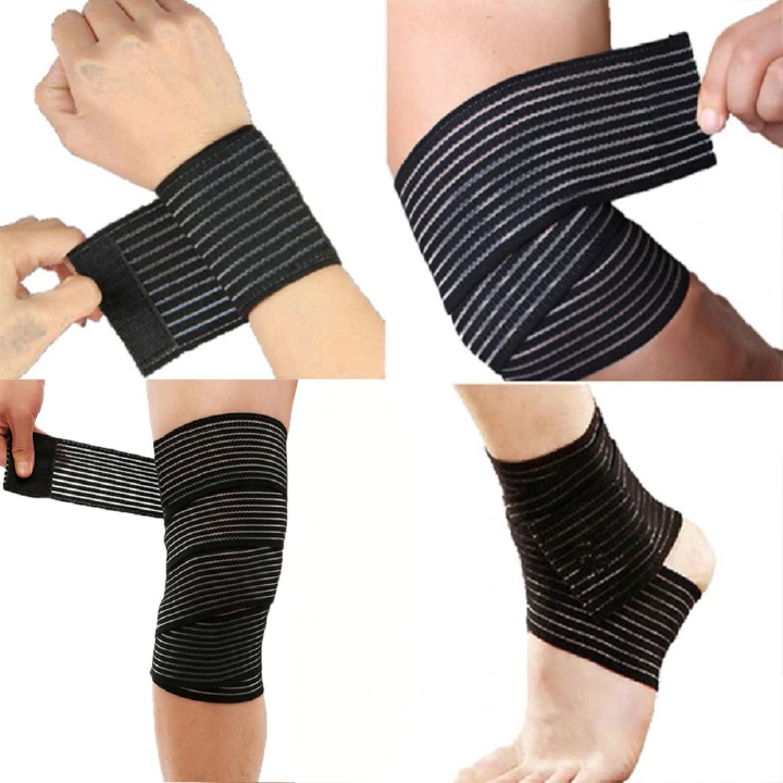 2Pcs/Set  40/70/90/120/180cm Elastic Breathable Sports Wrist Knee Ankle Elbow Calf Arm Band Brace Support Wrap Compression Bandage