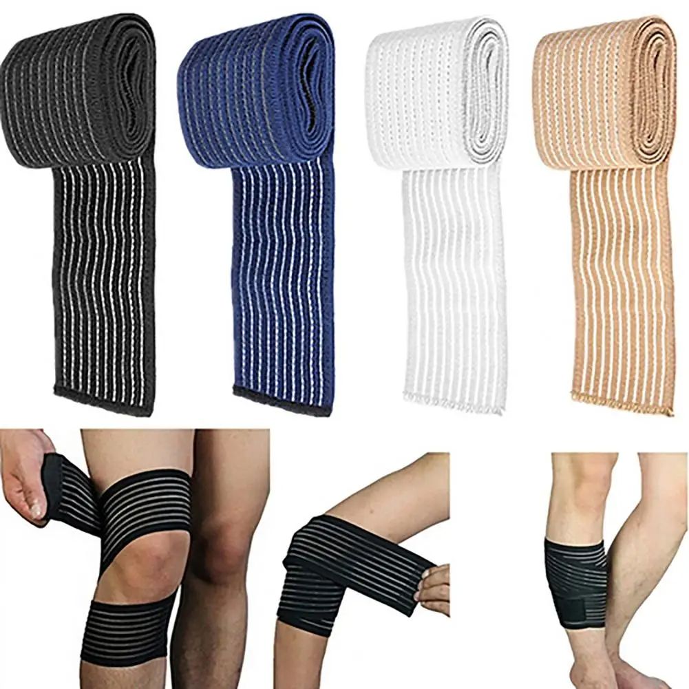 2Pcs/Set  40/70/90/120/180cm Elastic Breathable Sports Wrist Knee Ankle Elbow Calf Arm Band Brace Support Wrap Compression Bandage