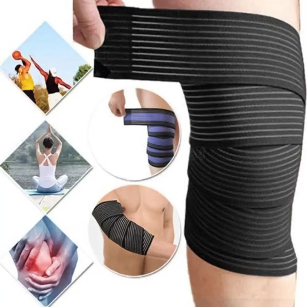 2Pcs/Set  40/70/90/120/180cm Elastic Breathable Sports Wrist Knee Ankle Elbow Calf Arm Band Brace Support Wrap Compression Bandage