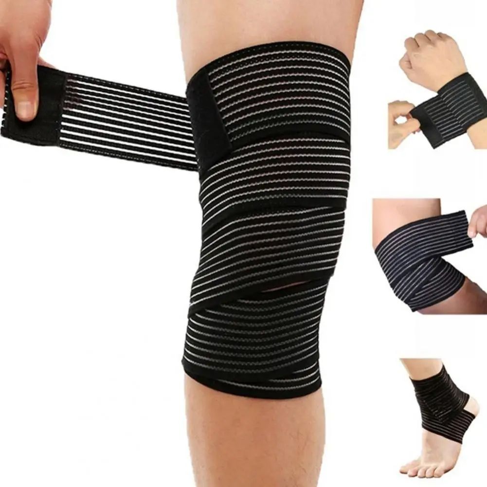 2Pcs/Set  40/70/90/120/180cm Elastic Breathable Sports Wrist Knee Ankle Elbow Calf Arm Band Brace Support Wrap Compression Bandage