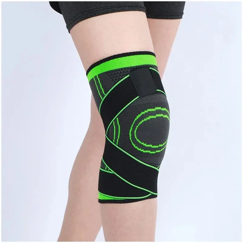 1PCS Sports Kneepad Men And Women Pressurized Elastic Knee Pads Support Fitness Gear Basketball Volleyball Bicycle Brace Protector Accessories