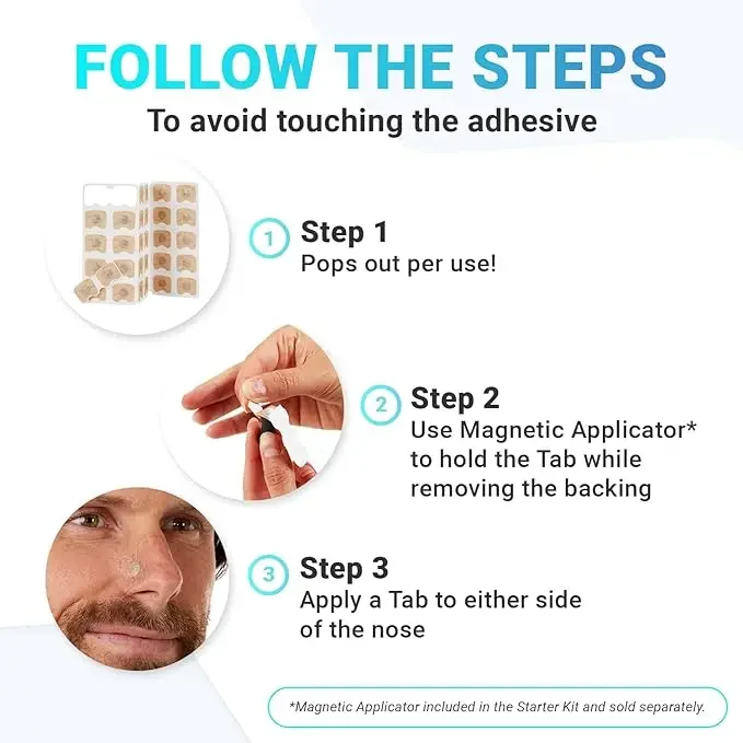 30 Days/Box Nasal Breathing Dilators Starter Kit Magnetic Nose Strips Increase Sports Air Intake Improve Sleeping Reduce Snoring