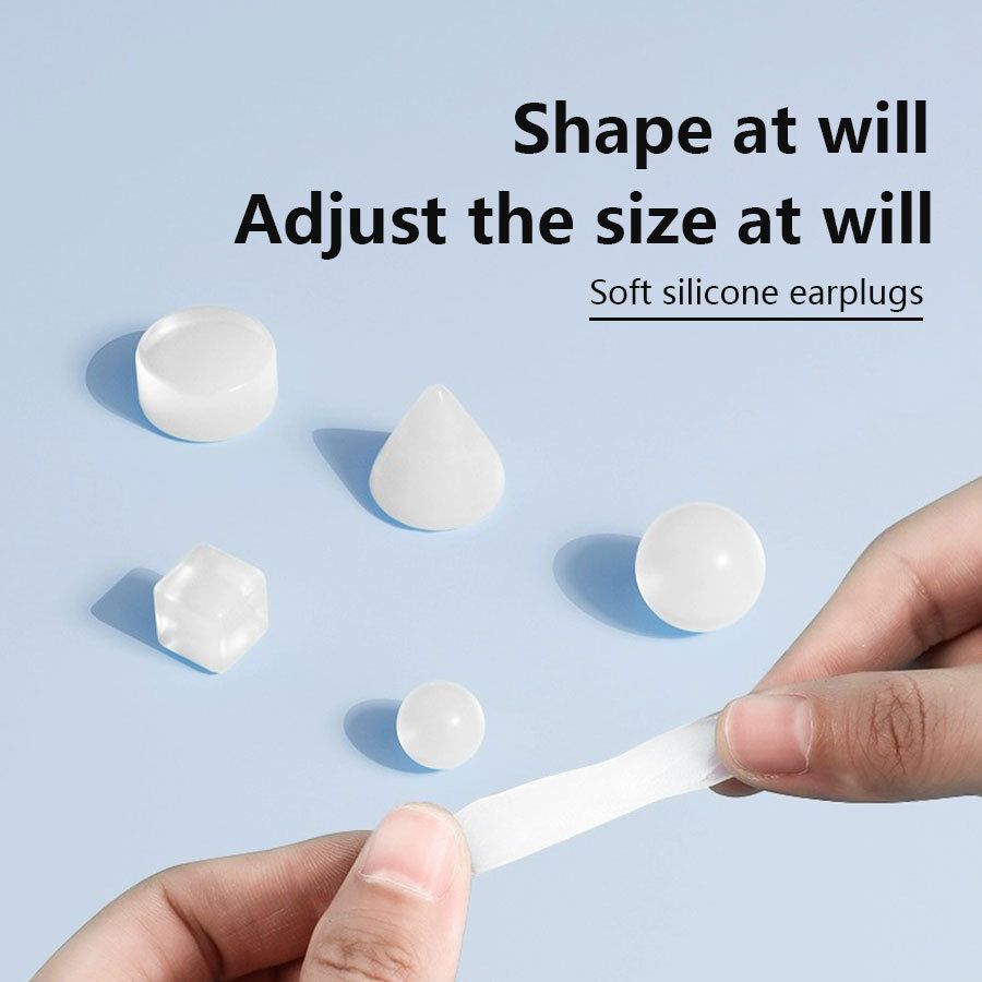 12Pcs Silicone Sleeping Ear Plugs Noise Reduction Anti Snore Sound Insulation Earplug Sleep Ear Protection Reusable Ear Plugs
