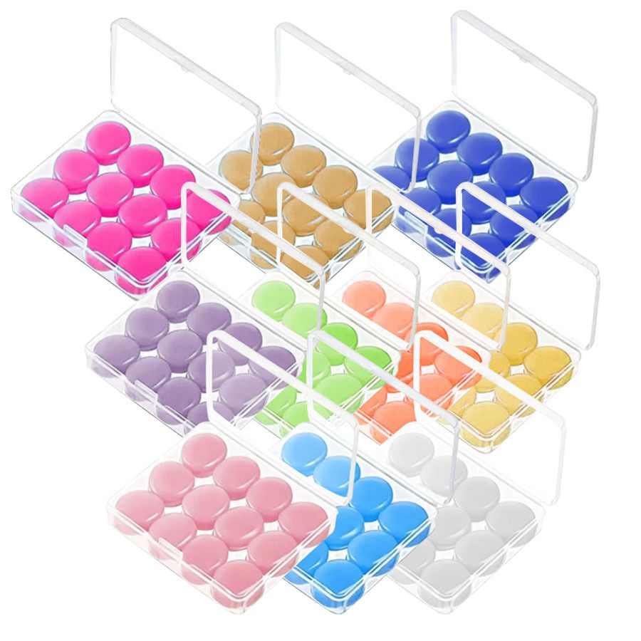 12Pcs Silicone Sleeping Ear Plugs Noise Reduction Anti Snore Sound Insulation Earplug Sleep Ear Protection Reusable Ear Plugs