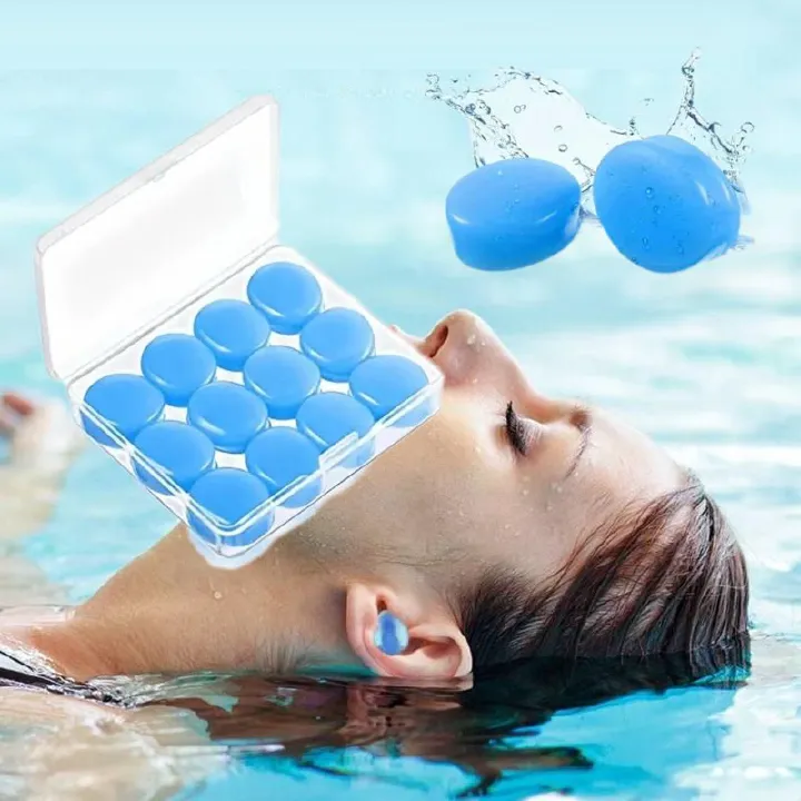 12Pcs Silicone Sleeping Ear Plugs Noise Reduction Anti Snore Sound Insulation Earplug Sleep Ear Protection Reusable Ear Plugs