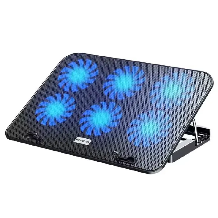 Laptop Cooling Pad,A9 Gaming RGB 15.6 inch Laptop Cooler 2 USB Ports 6 Fan Gaming Led Light Notebook Cooler For 13-18 Inch Stand For Laptop Macbook