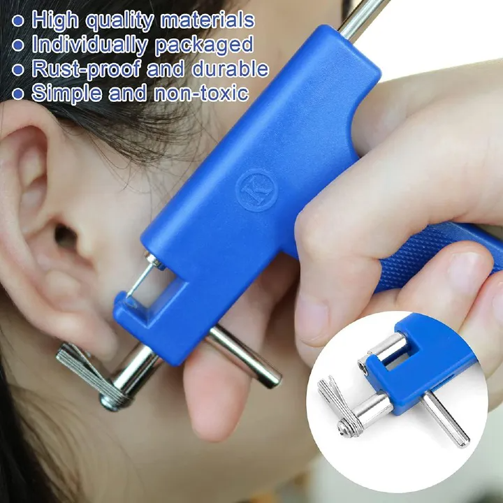 Professional Ear Piercing Gun Tool Set 98pcs Ear Studs Steel Ear Nose Navel Body Piercing Gun Unit Tool Kit Safety Pierce Tool