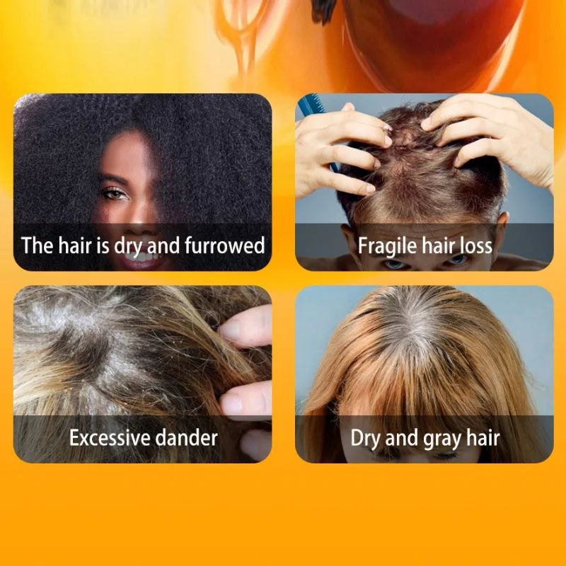 Africa Pure Batana Hair Care Oil Thickening Spray Batana Hair Growth,Hair Growth Batana Oil Serum Fast Growing Hair Essential Oil Beauty Hair Care Anti-Hair Loss Essence Natural Repair Damaged Hair