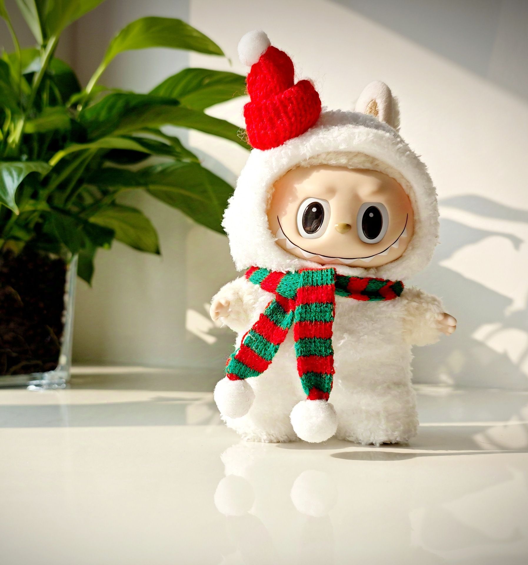 For Labubu'S Clothes Striped sweater outfit Match with hat pendant Can match according to your preferences Labubu Accessories