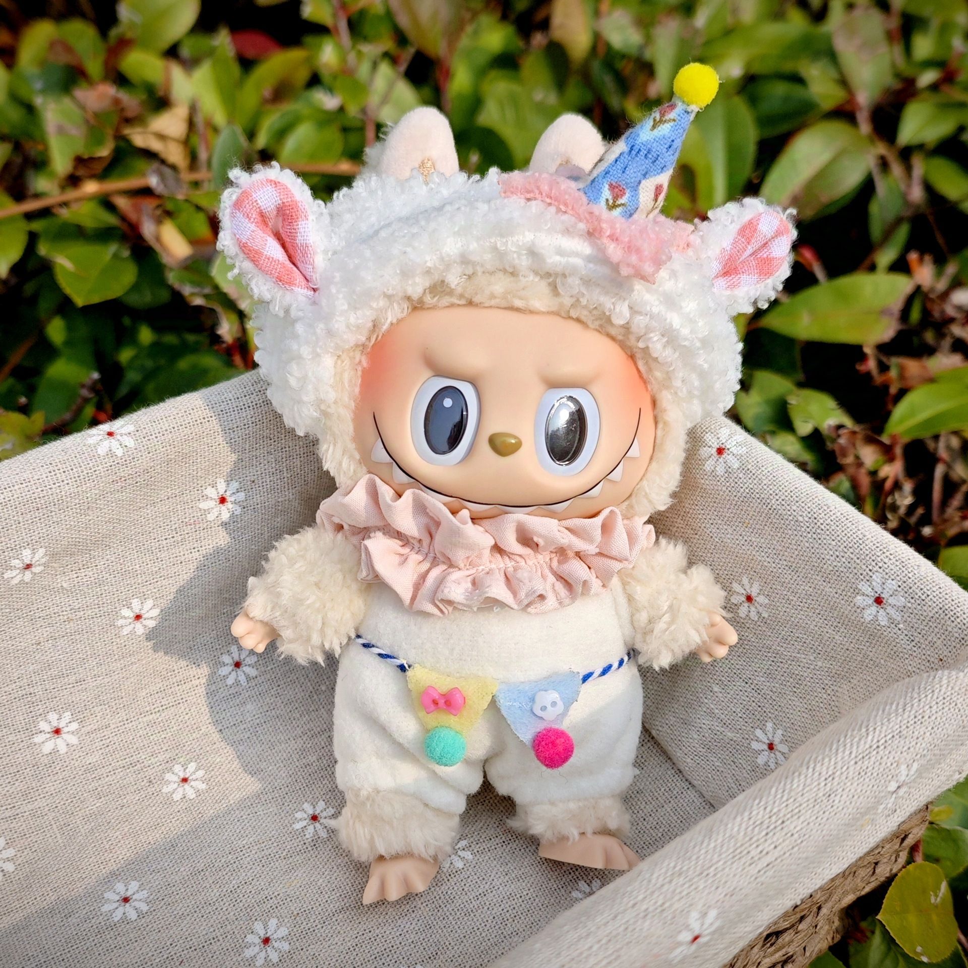 For Labubu'S Clothes Striped sweater outfit Match with hat pendant Can match according to your preferences Labubu Accessories