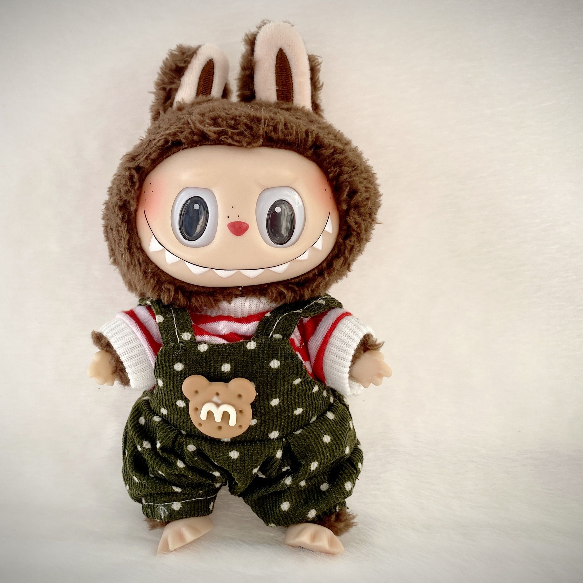 For Labubu'S Clothes Striped sweater outfit Match with hat pendant Can match according to your preferences Labubu Accessories
