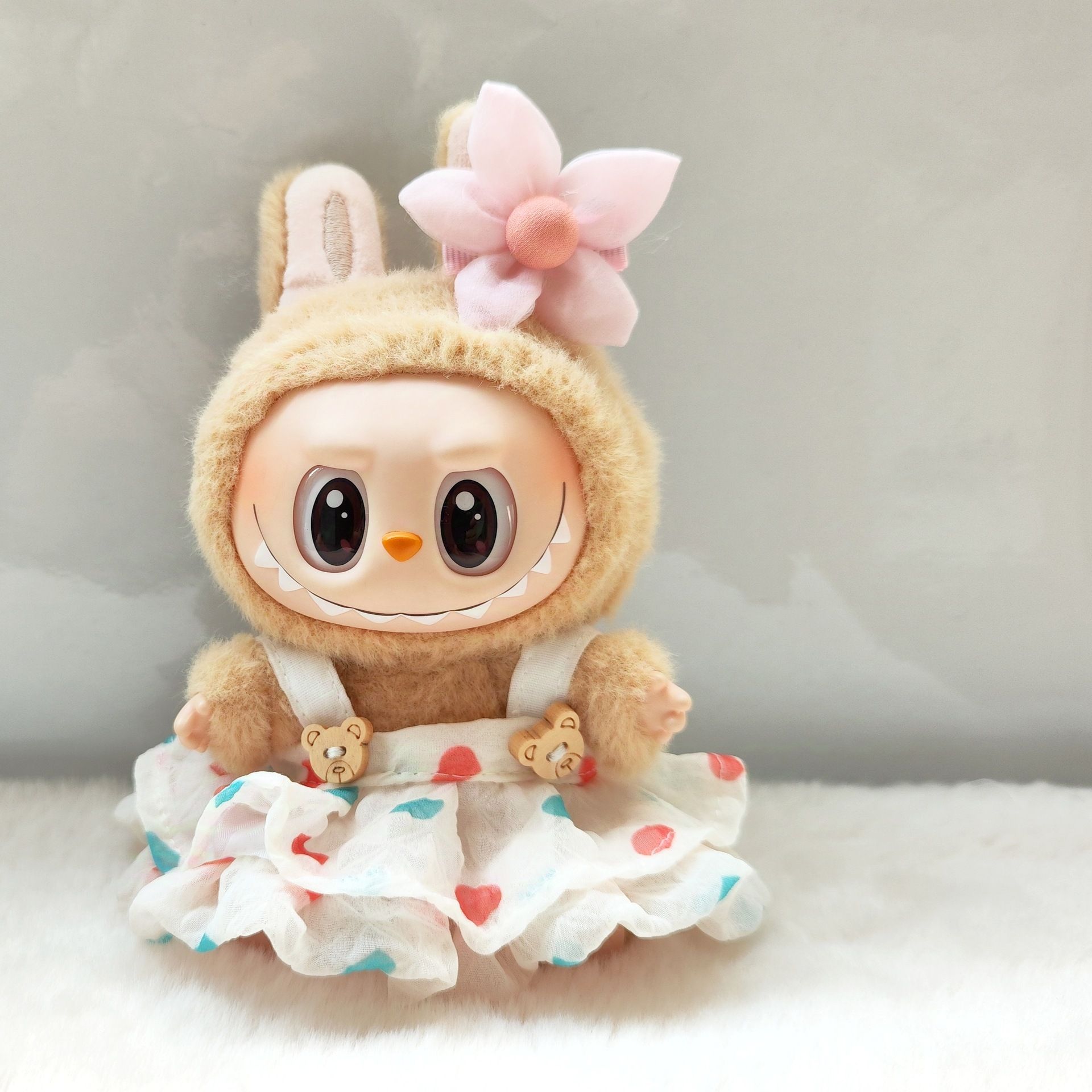 For Labubu'S Clothes Striped sweater outfit Match with hat pendant Can match according to your preferences Labubu Accessories