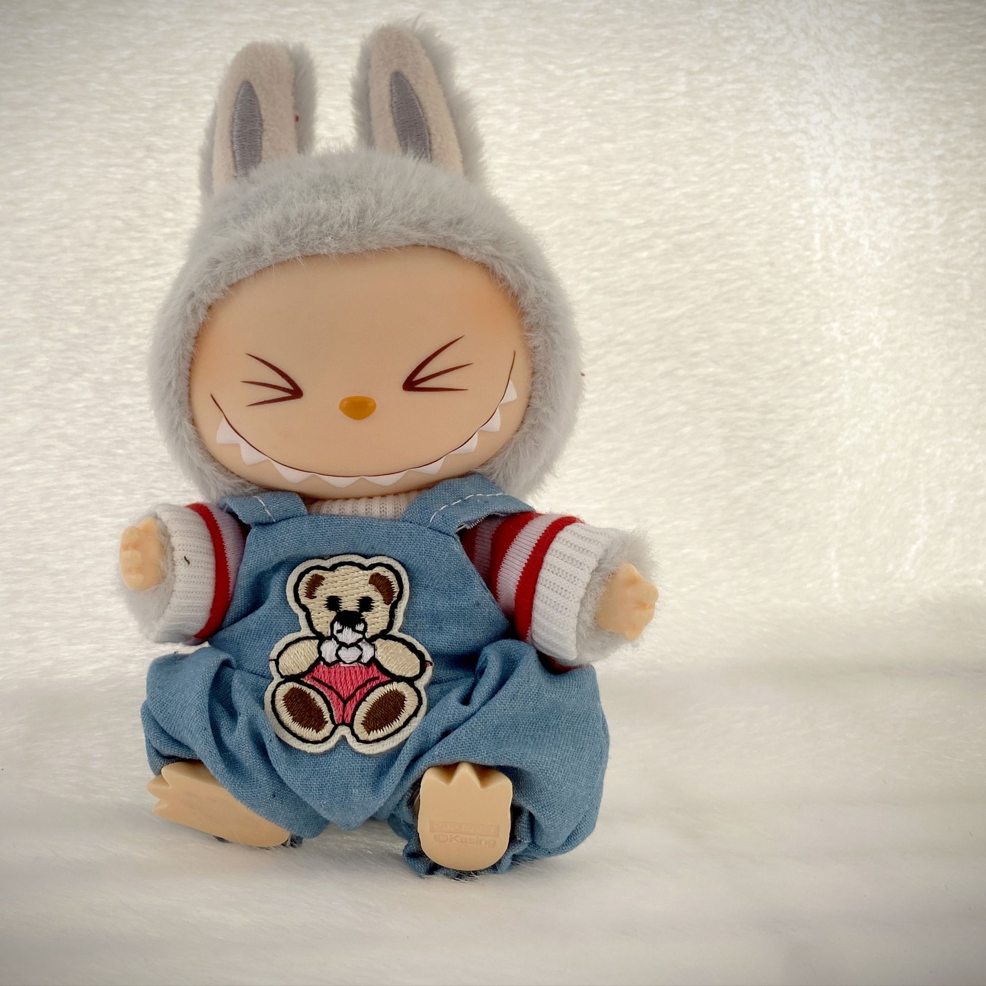 For Labubu'S Clothes Striped sweater outfit Match with hat pendant Can match according to your preferences Labubu Accessories