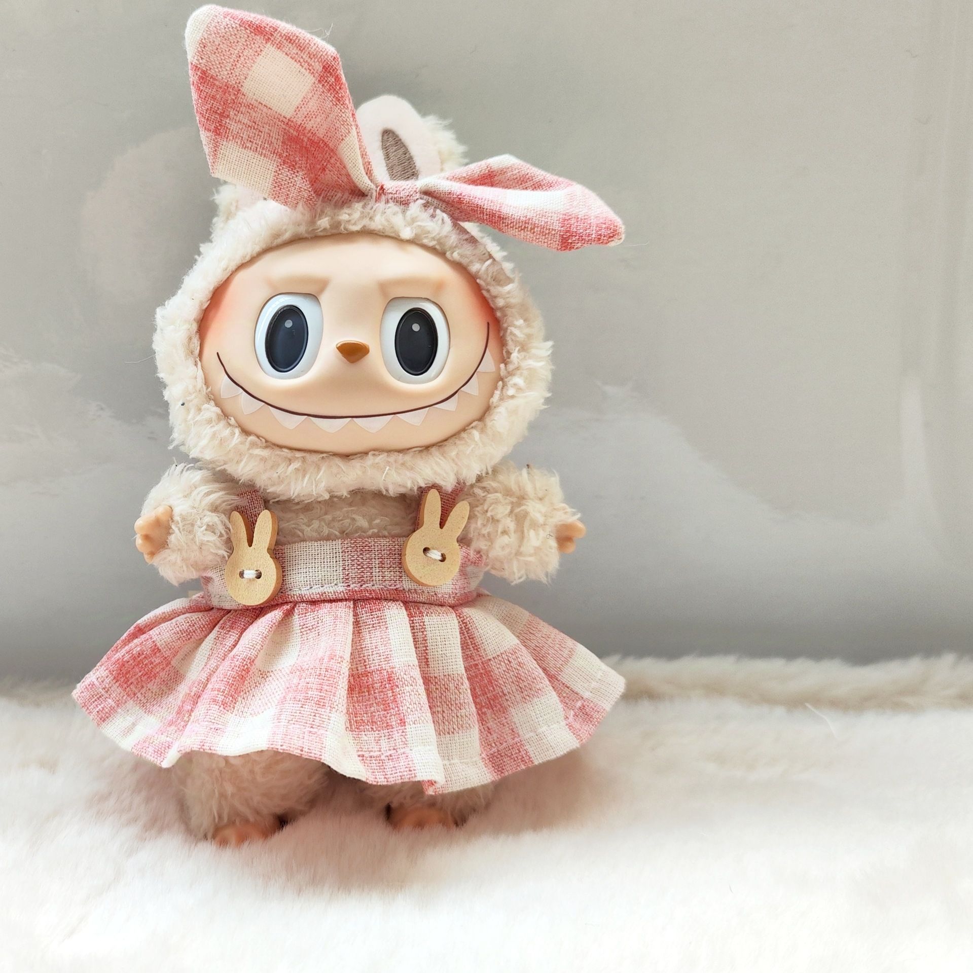 For Labubu'S Clothes Striped sweater outfit Match with hat pendant Can match according to your preferences Labubu Accessories